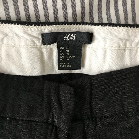 H&M loose fitted black ankle length trouser 10 - Picture 2 of 4